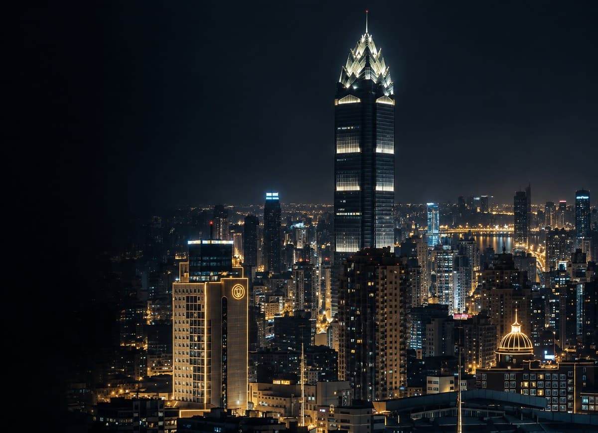 温州城市夜景，赛事传播素材，非活动现场